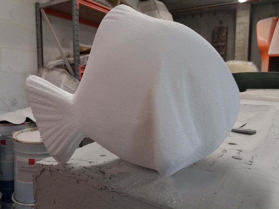 fish in eps, fish in styrofoam, fish in polystyrene, eps sculping, hot wire cutting, 3D foam cutting, foam cutting, 3D fish,Fisch in Eps, Fisch in Styropor, Fisch in Polystyrol,  Heidrahtschneiden, 3D-Isomo-Formen, 3D-Schaumschneiden, Schaumschneiden