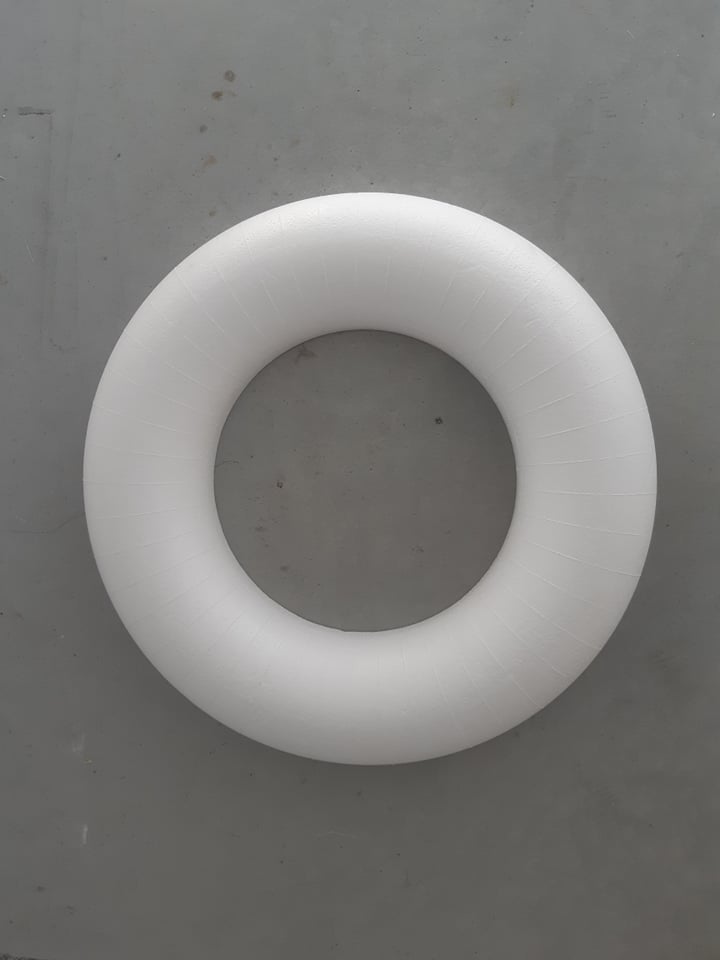 image of polystyrene ring, polystyrene ring, polystyrene circle, polystyrene ring, EPS ring, tempex ring, polystyrene cutting, polystyrene mold, pie dummy, polystyrene pie, polystyrene pie, sculpting polystyrene, polystyrene blocks, setprop, film prop, film attribute, prop, prop in styrofoam, stage prop, television prop, television prop, blowup, styrofoam blow up, blow up in styrofoam, eyecacther, stage props, props, set construction, decoration, blow up for photo shoot